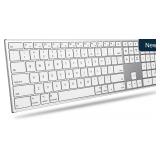 OMOTON Wireless Bluetooth Keyboard for Mac, Silver