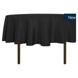 sancua Black Round Tablecloth 60 Inch Diameter