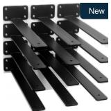 12 Pack - 12 inch Black Hidden L Shelf Bracket
