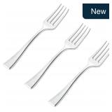 300PCS 4' Silver Mini Plastic Forks Heavy Duty