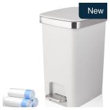UUJOLY 2.6-Gal Trash Can Soft-Close + 3 Trash Bags
