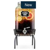 2 Gallon Beverage Dispenser with Stand and Lid