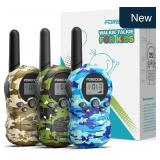 FOREDOM Kids Walkie Talkies 3-Pk Long Range 2 Mile