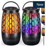 Dehikewell Outdoor Speakers 10W RGB Lights 2-Pk