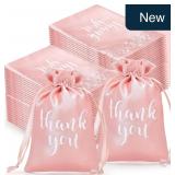 Roowest 100 Pcs 4x6 Rose Gold Thank You Bags