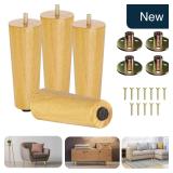 Yes4All 6' Round Solid Wood Legs 4-Pk 800 Lbs
