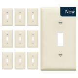 ENERLITES 10-Pk Toggle Light Switch Plate, Almond