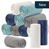 12-Pk Tinideya Fleece Throw Blankets 50x60 Coral