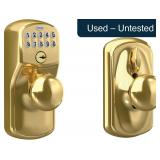 Schlage FE595 Keypad Door Lock, Brass Finish