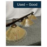 Hanging Light Fixture 3 Shades Copper Chain