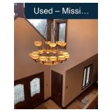 Aged Bronze Entryway Chandelier 48'