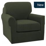 Turquoize 2-Pc Small Armchair Covers Olive
