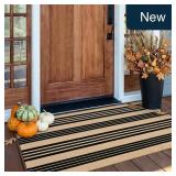 OJIA 24x51 Striped Cotton Mat Outdoor Rug