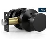 Knobonly 10-Pk Black Interior Door Knobs, Matte