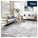 XLUEZ 6x9 Washable Area Rug Bluegrey Soft Non-Slip