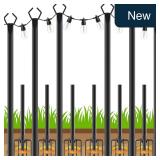 AHRLHR 6 Pack String Light Poles, Outdoor String