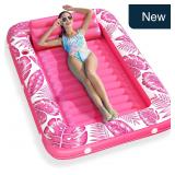 Jasonwell Inflatable Tanning Pool Float Rose L