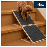 Cinnvoice 2 Packs Dog Ramp for Stairs Adjustable