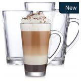 Libbey Cavana Clear Coffee Mugs Set of 4 16.4 oz
