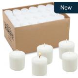 Bulk Unscented White Votive Candles 36 Pk 1.5in