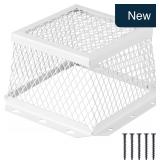 Pasimy 1 Pcs 7x7x5' White Steel Vent Guard