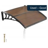 VEVOR 38x40 Door Awning Canopy Brown UV Protection