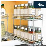 LYNK 2-Tier Pull Out Spice Rack 4.3' Wide