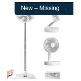 Portable Fan 31' Oscillating 4-Speeds 5400mAh
