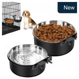 Stainless Steel Dog Crate Bowl 2-Pk, No Spill