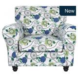 SearchI Floral 2-Pc Armchair Slipcover, Green