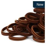Qarwayoc 50PCS Cotton Hair Bands, Brown 2' DIA