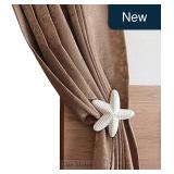 Metal Nautical Starfish Curtain Holdbacks 4-Pk