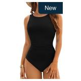 American Trends High Neck One Piece Swimsuit