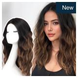 AISI HAIR 18' Wavy Curly Glueless Lace Wig