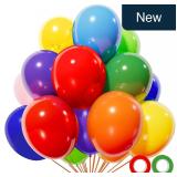 Rainbow Balloons 110-Pk 12' Assorted Latex