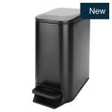 Cesun 1.6 Gal Bathroom Trash Can, Matte Black