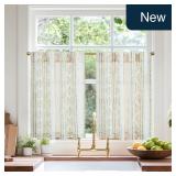 Jinchan 2-Pk Boho Tier Curtains 38x24 Sage Green