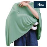 Seejoy Nursing Cover Poncho Sage Green 49.2x26.7