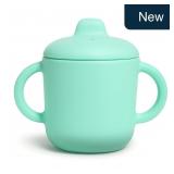 Silicone Baby Straw Cup 5oz Green 6M+ BPA-Free