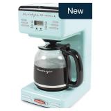 Nostalgia 12-Cup Programmable Coffee Maker Aqua