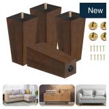 Yes4All 6' Square Wood Furniture Legs Set of 4