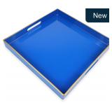 Spsyrine Blue Decorative Tray for Living Room