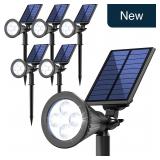 JEJOT 6-Pk Solar Spot Lights Outdoor Waterproof