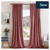 MIULEE Dusty Rose 94' Velvet Curtains 2-Pk