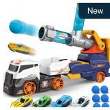 Dwi Dowellin Truck Toys 28' Large 4 Cars 6 Balls