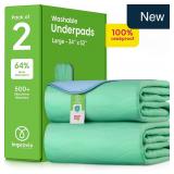 IMPROVIA Washable Underpads 34'x52' 2-Pk