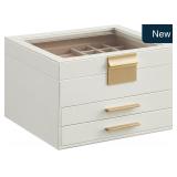 SONGMICS GISELLA Jewelry Box 3-Layer 8x9.1 White