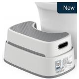MR.SIGA Toilet Stool Off-White & Gray 200 lbs
