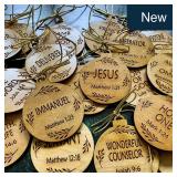 25 Pack Names of Jesus Ornaments, 5 cm / 2 inch