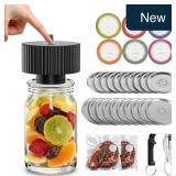 Electric Mason Jar Vacuum Sealer Kit, One-Touch